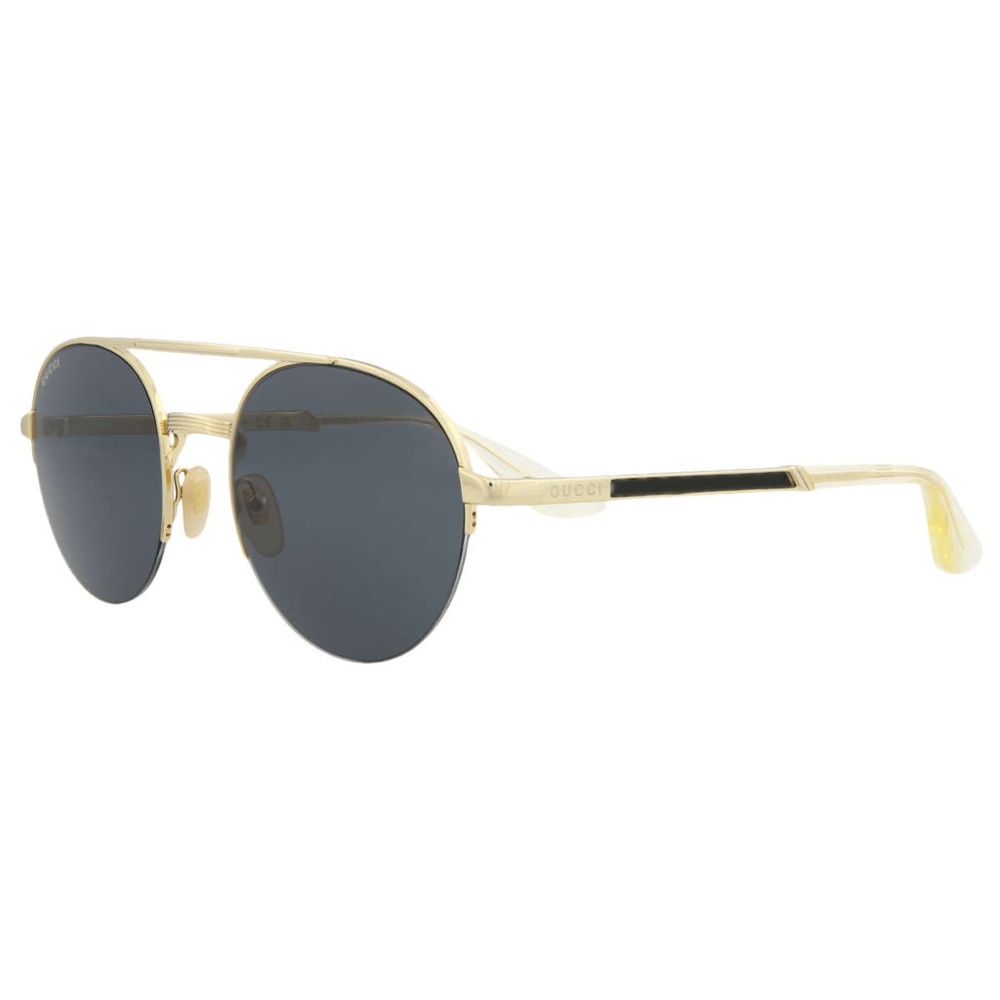 NEW GUCCI GG0984S 001 AVIATOR GOLD SUNGLASSES WITH GREY LENSES